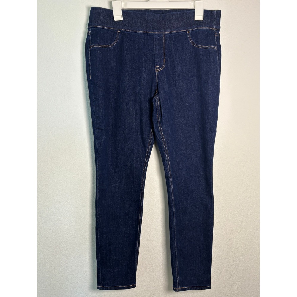 Old‎ Navy Jeggings Womens 14 Petite Dark Wash Mid Rise Adjustable Waist Pull On